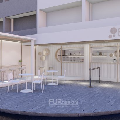 ออกแบบ ผลิต และติดตั้งร้าน : ร้าน Bubble Tea บางแสน ชลบุรี